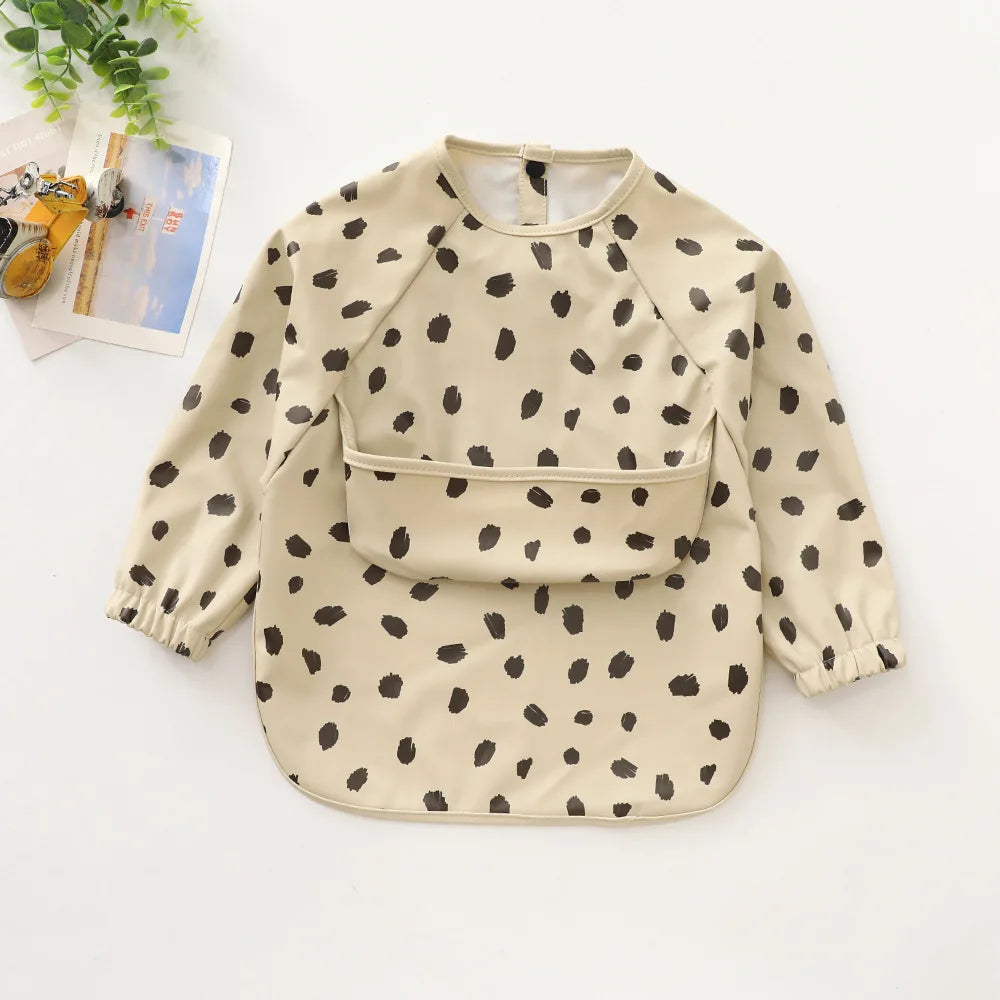 Long Sleeve Baby Bib With Pocket