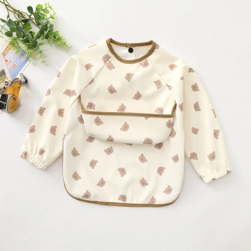 Long Sleeve Baby Bib With Pocket