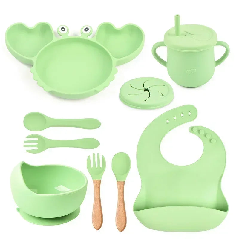 Crab Silicone Tableware Set