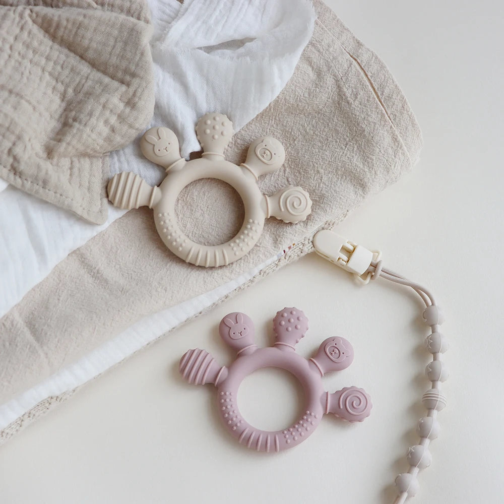 Silicone Baby Teething Anxiety Toy