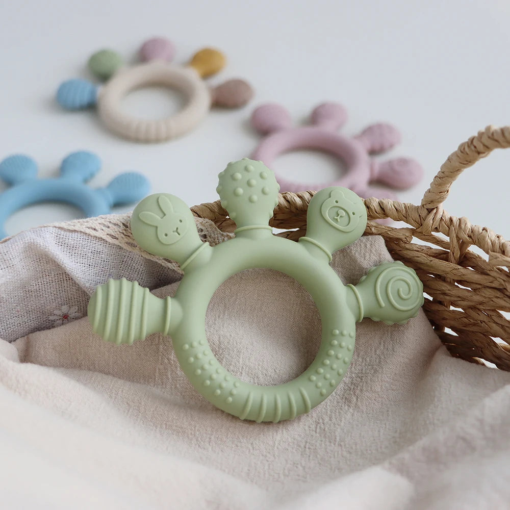 Silicone Baby Teething Anxiety Toy