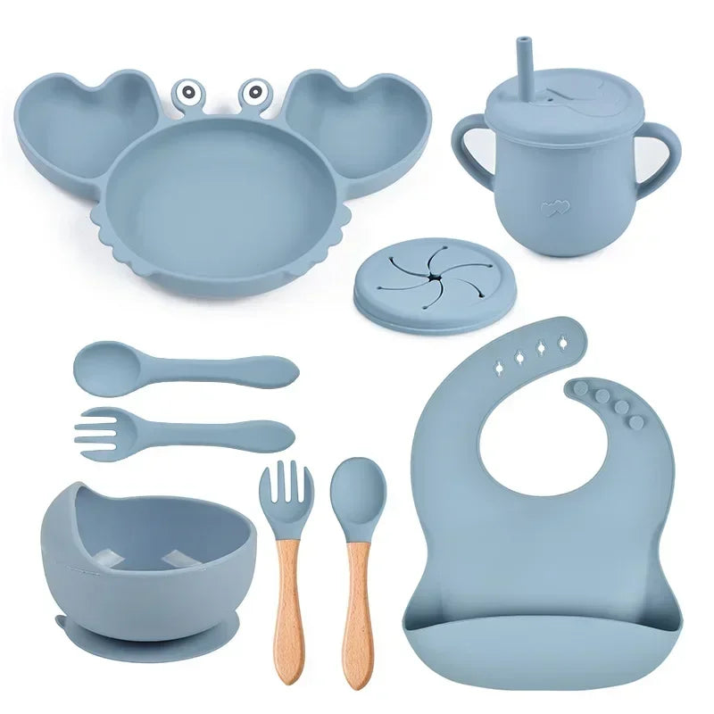 Crab Silicone Tableware Set