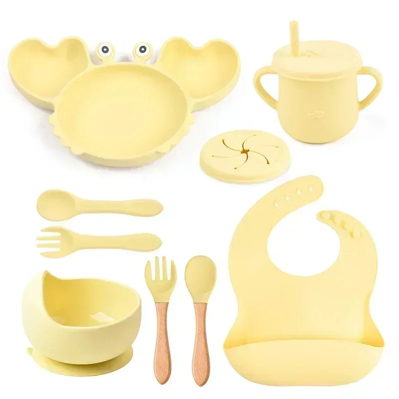 Crab Silicone Tableware Set