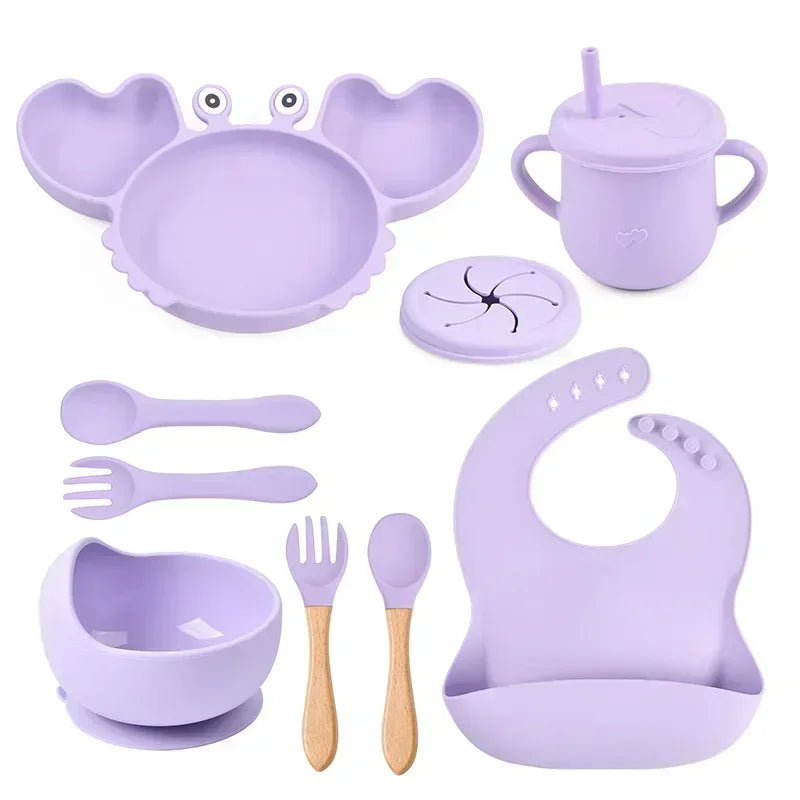 Crab Silicone Tableware Set