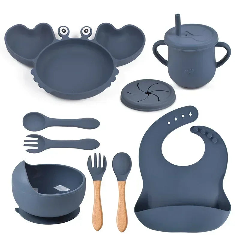 Crab Silicone Tableware Set