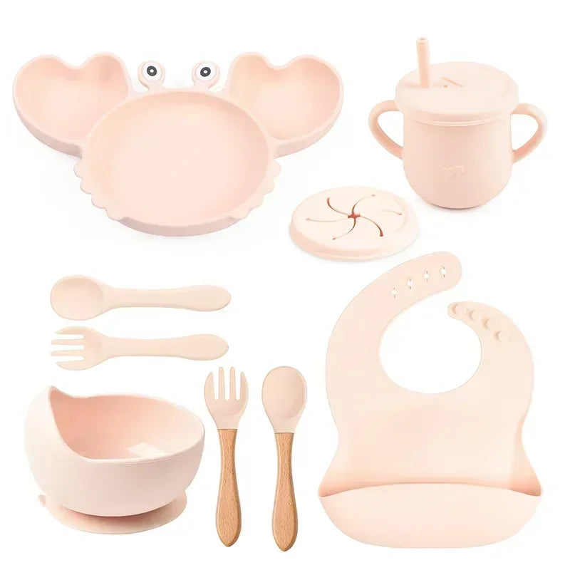 Crab Silicone Tableware Set