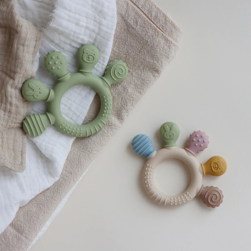 Silicone Baby Teething Anxiety Toy